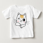 T-shirt Pour Bébé Meow (Devant)