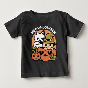 T-shirt Pour Bébé Meow-Loween - Festive Halloween Conception de chat