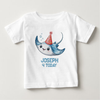 T-shirt Pour Bébé Merci de fête d'anniversaire de Stingray