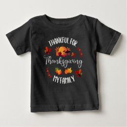 T-shirt Pour Bébé Merci Pour Ma Famille Qui A Rapproché Thanksgiving