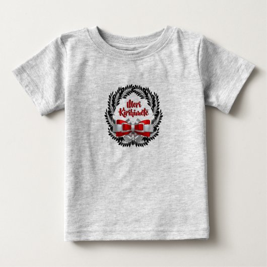 T-shirt Pour Bébé Meri Kirihimete Maori pour Joyeux Noël (Devant)
