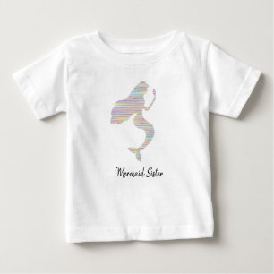 T-shirt Pour Bébé Mermaid Soeur Enfants Graphic Tee