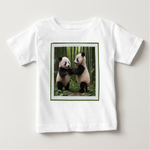 T-shirt Pour Bébé Merveilleuse : Les bébés pandas jouent dans la for