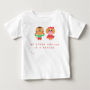 T-shirt Pour Bébé Mes autres frères et soeurs sont une secourt