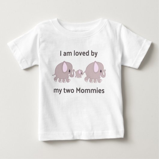 T-shirt Pour Bébé Mes deux mères (Devant)