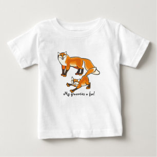 T-shirt Pour Bébé Mes graunties un renard ! Graphique mignon de