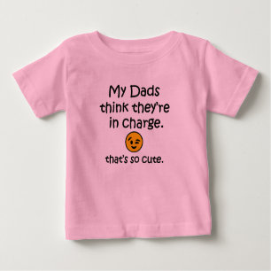 T-shirt Pour Bébé Mes papas pensent qu'ils sont responsables.