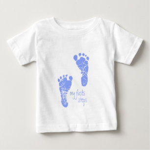 T-shirt Pour Bébé Mes premières étapes - bleu