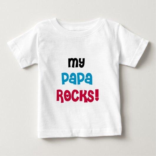 T-shirt Pour Bébé Mes roches de papa (Devant)
