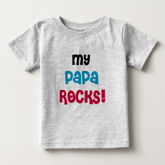 T-shirt Pour Bébé Mes roches de papa (Devant)