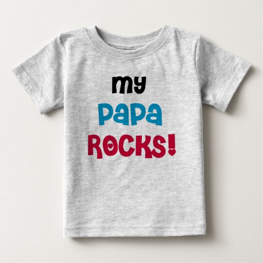 T-shirt Pour Bébé Mes roches de papa (Devant)