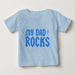 T-shirt Pour Bébé Mes roches de papa