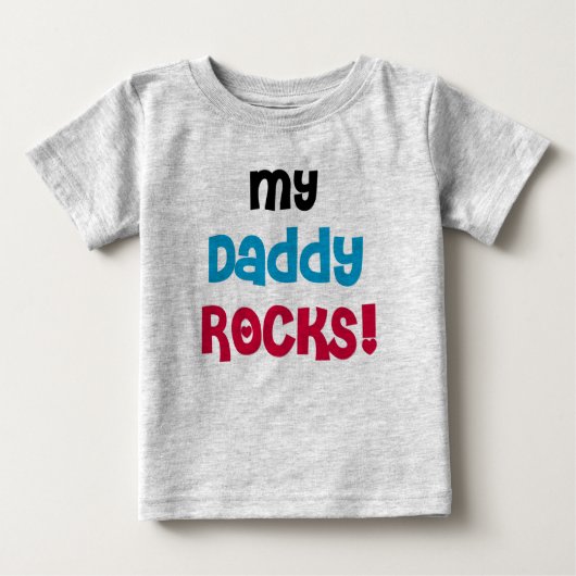 T-shirt Pour Bébé Mes roches de papa (Devant)