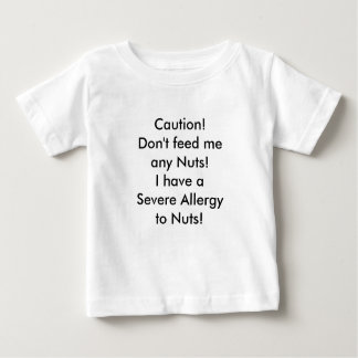 T-shirt Pour Bébé Message d'allergie aux noix de chemise enfant.