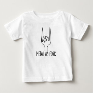 T-shirt Pour Bébé Métal en fourche Black Line Devil Horns