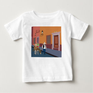 T-shirt Pour Bébé Mexique et âne dans la ville