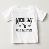 T-shirt Pour Bébé Michigan (Devant)