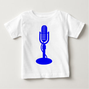T-shirt Pour Bébé Microphone - Bleu
