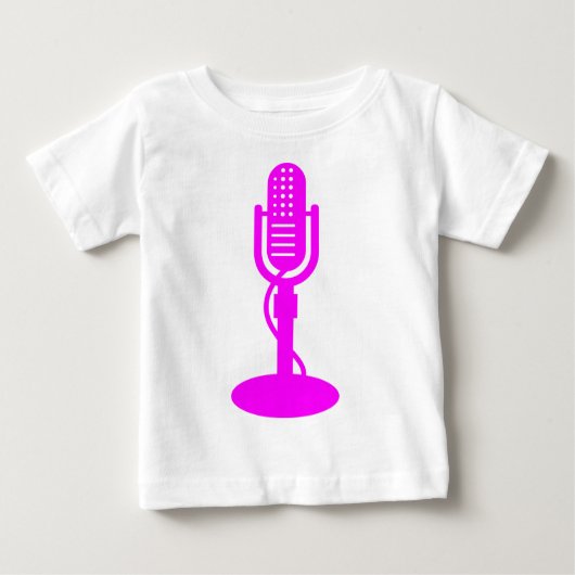T-shirt Pour Bébé Microphone - Magenta (Devant)