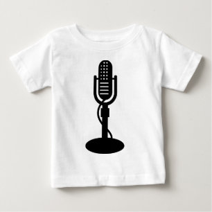 T-shirt Pour Bébé Microphone - Noir