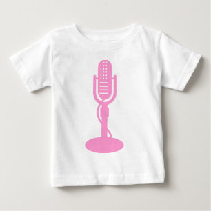 T-shirt Pour Bébé Microphone - rose