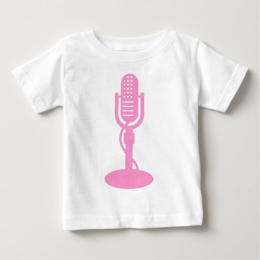 T-shirt Pour Bébé Microphone - rose (Devant)
