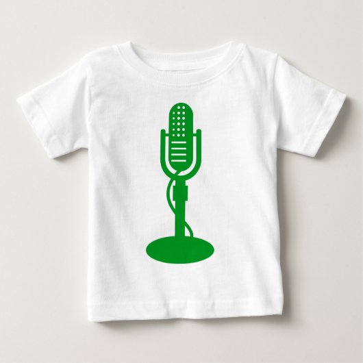 T-shirt Pour Bébé Microphone - Vert herbe (Devant)