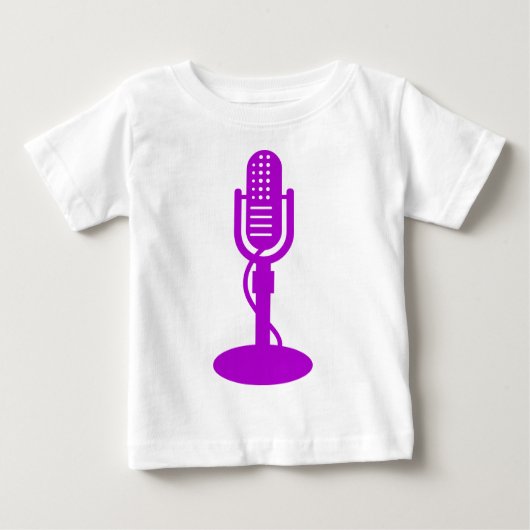 T-shirt Pour Bébé Microphone - Violet (Devant)