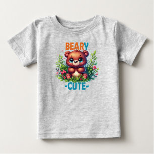 T-shirt Pour Bébé Mignon à croquer. Ours en peluche de dessin animé 