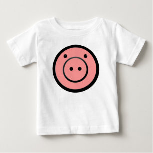 T-shirt Pour Bébé Mignon Art Vectoriel de Cochon Rose Kawaii