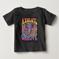 Mignon Axolotl Hippie Groovy Art Rétro 70s Arc-en-