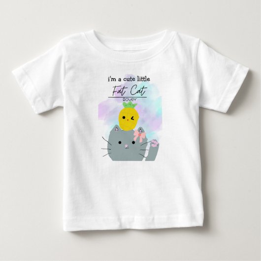 T-shirt Pour Bébé mignon bébé chat (Devant)