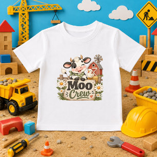 T-shirt Pour Bébé Mignon bébé de la bande à Moo ferme maison