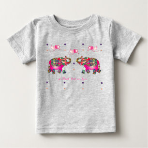 T-shirt Pour Bébé Mignon Éléphant Artistique Tout-Petit