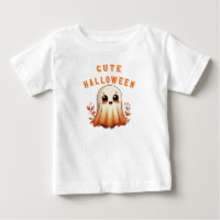 Mignon fantôme Kawaii avec feuilles d'automne Hall