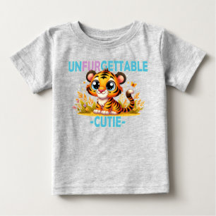T-shirt Pour Bébé Mignon inoubliable jeu de mots amusant. Bébé Tigre