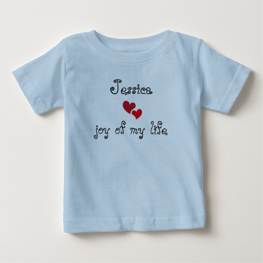 T-shirt pour bébé mignon - nom et texte modifiable (Devant)