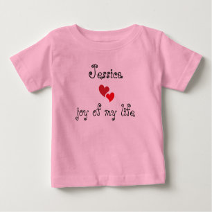 T-shirt pour bébé mignon - nom et texte modifiable