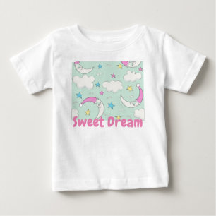 T-shirt Pour Bébé mignon nuage lune étoiles bébé t-shirt
