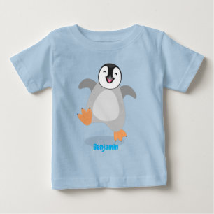 T-shirt Pour Bébé Mignon poussin manchot empereur de dessin animé he