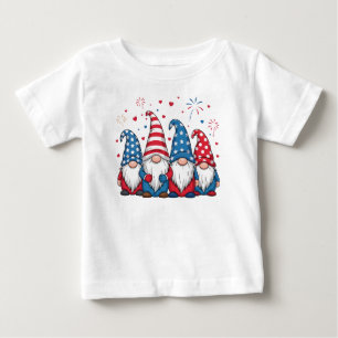 T-shirt Pour Bébé Mignon Sweatshirt Gnomes de Dessin Animé USA Améri