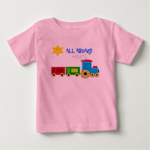 T-SHIRT POUR BÉBÉ MIGNON "TOUS À BORD" DE LA PIÈCE EN T INFANTILE