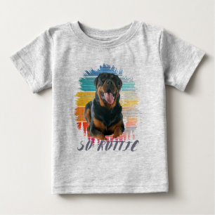T-shirt Pour Bébé Mignon Vintage Rottie Rottweiler Chien Animal Anim