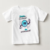 T-shirt Pour Bébé Mignonne Bleu Léger Trouble N'Avait Jamais L'Air A (Devant)