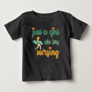 T-shirt Pour Bébé Mignonne citation estivale Juste une fille qui aim