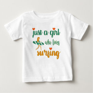 T-shirt Pour Bébé Mignonne citation estivale Juste une fille qui aim