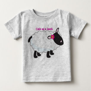 T-shirt Pour Bébé Mignonne comme saigneuse pour bébé d'agneau