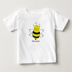 T-shirt Pour Bébé Mignonne drôle abeille de dessin animé personnalis