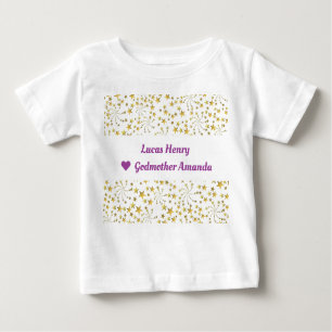 T-shirt Pour Bébé Mignonne Elégante Or tendance Étoiles Nom Love God