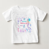 T-shirt Pour Bébé Mignonne fille Whimsical Mermaid 1er anniversaire (Devant)